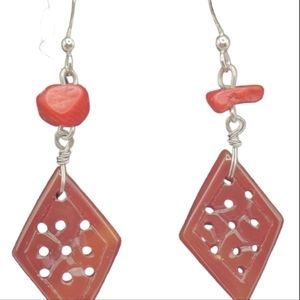 Vintage Carved Coral earrings